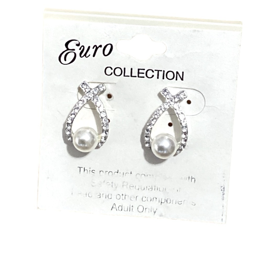 NEW Bridal Post EARRINGS, PEARL STATEMENT EARRINGS #101